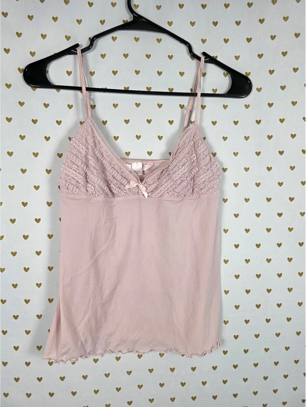 Victorias Secret Vintage Mesh Stretch Tank Top Ruffled Medium 04 y2k